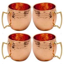 4 Pcs Moscow Mule Hammered Copper Mugs